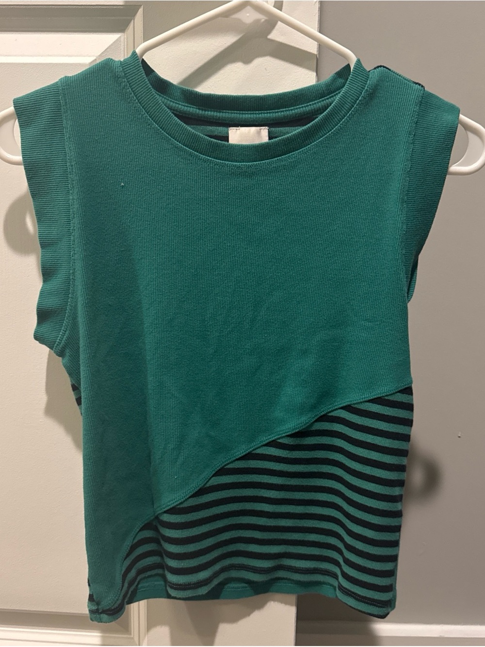 Women’s anthropologie striped green muscle shirt - #preppy